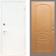 Входная металлическая Дверь Рекс (REX) 1А Белая шагрень FL-128 Дуб в Лобне