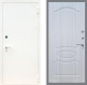 Входная металлическая Дверь Рекс (REX) 1А Белая шагрень FL-128 Сандал белый в Лобне