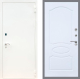 Входная металлическая Дверь Рекс (REX) 1А Белая шагрень FL-128 Силк Сноу в Лобне
