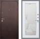 Входная металлическая Дверь Рекс (REX) Лайт 3К Зеркало Пастораль Белый ясень в Лобне