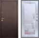 Входная металлическая Дверь Рекс (REX) Лайт 3К Зеркало Пастораль Сандал белый в Лобне
