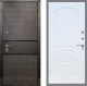 Входная металлическая Дверь Рекс (REX) 15 Черный Кварц FL-128 Белый ясень в Лобне