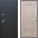 Входная металлическая Дверь Рекс (REX) 5 Черный Муар FL-2 Беленый дуб в Лобне
