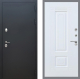 Входная металлическая Дверь Рекс (REX) 5 Черный Муар FL-2 Силк Сноу в Лобне