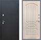 Входная металлическая Дверь Рекс (REX) 5 Черный Муар FL-128 Беленый дуб в Лобне