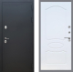 Входная металлическая Дверь Рекс (REX) 5 Черный Муар FL-128 Белый ясень в Лобне