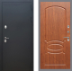 Входная металлическая Дверь Рекс (REX) 5 Черный Муар FL-128 Морёная берёза в Лобне
