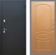 Входная металлическая Дверь Рекс (REX) 5 Черный Муар FL-128 Дуб в Лобне