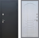 Входная металлическая Дверь Рекс (REX) 5 Черный Муар FL-128 Сандал белый в Лобне