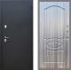 Входная металлическая Дверь Рекс (REX) 5 Черный Муар FL-128 Сандал грей в Лобне