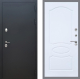 Входная металлическая Дверь Рекс (REX) 5 Черный Муар FL-128 Силк Сноу в Лобне