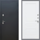 Входная металлическая Дверь Рекс (REX) 5 Черный Муар FL-243 Силк Сноу в Лобне