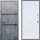 Входная металлическая Дверь Рекс (REX) 15 Бетон Темный FL-128 Белый ясень в Лобне