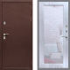 Входная металлическая Дверь Рекс (REX) 5А Зеркало Пастораль Сандал белый в Лобне