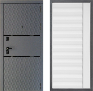 Дверь Дверной континент Диамант Дизайн ФЛ-757 Белое Стекло Софт милк 960х2050 мм