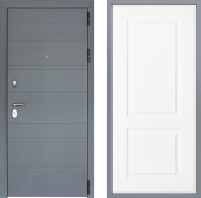 Дверь Заводские двери Лира Софт графит Доррен Белый софт 960х2050 мм