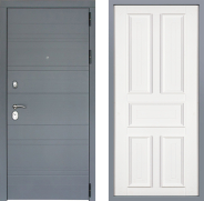 Дверь Заводские двери Лира Софт графит Уругвай Белый софт 960х2050 мм