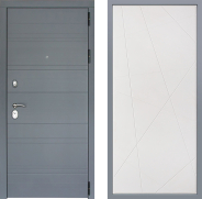 Дверь Заводские двери Лира Софт графит Флитта Белый софт 960х2050 мм