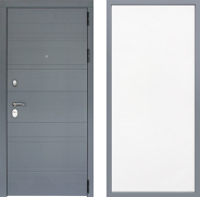 Дверь Заводские двери Лира Софт графит Тривия Белый софт 960х2050 мм