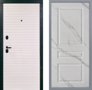 Дверь Заводские двери Сохо Стокгольм Мрамор белый 960х2050 мм