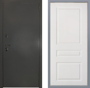 Дверь Заводские двери Эталон 3к антик серебро Стокгольм Белый софт 960х2050 мм