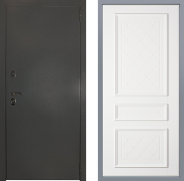 Дверь Заводские двери Эталон 3к антик серебро Урбино Белый софт 960х2050 мм