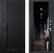 Дверь Лабиринт (LABIRINT) Piano Зеркало Максимум с тонировкой Черный кварц
