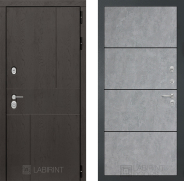 Дверь Лабиринт (LABIRINT) Urban 25 Бетон светлый 960х2050 мм