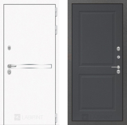 Дверь Лабиринт (LABIRINT) Лайн White 11 Графит софт