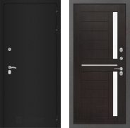Дверь Лабиринт (LABIRINT) Classic шагрень черная 02 Венге 860х2050 мм