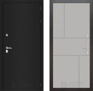 Дверь Лабиринт (LABIRINT) Classic шагрень черная 21 Грей софт 960х2050 мм