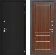 Дверь Лабиринт (LABIRINT) Classic шагрень черная 03 Орех бренди 960х2050 мм