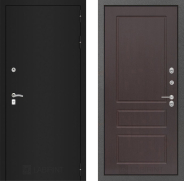 Дверь Лабиринт (LABIRINT) Classic шагрень черная 03 Орех премиум 960х2050 мм