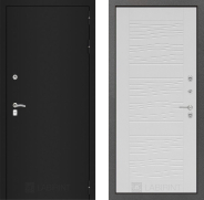 Дверь Лабиринт (LABIRINT) Classic шагрень черная 06 Белое дерево