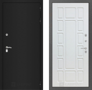 Дверь Лабиринт (LABIRINT) Classic шагрень черная 12 Белое дерево 960х2050 мм