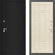 Дверь Лабиринт (LABIRINT) Classic шагрень черная 12 Беленый дуб 960х2050 мм