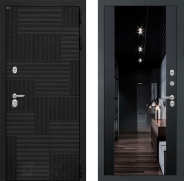 Дверь Лабиринт (LABIRINT) Pazl Зеркало Максимум с тонировкой Черный кварц 960х2050 мм
