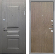 Дверь Интекрон (INTECRON) Брайтон Графит Гладкая шпон Венге коричневый 960х2050 мм