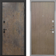 Дверь Интекрон (INTECRON) Профит Black Гранж Гладкая шпон Венге коричневый 860х2050 мм