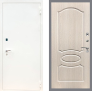 Дверь Рекс (REX) 1А Белая шагрень FL-128 Беленый дуб 860х2050 мм