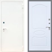 Дверь Рекс (REX) 1А Белая шагрень FL-128 Силк Сноу 960х2050 мм